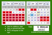 Live Availability Calendars, Rate Quotes, Online Booking